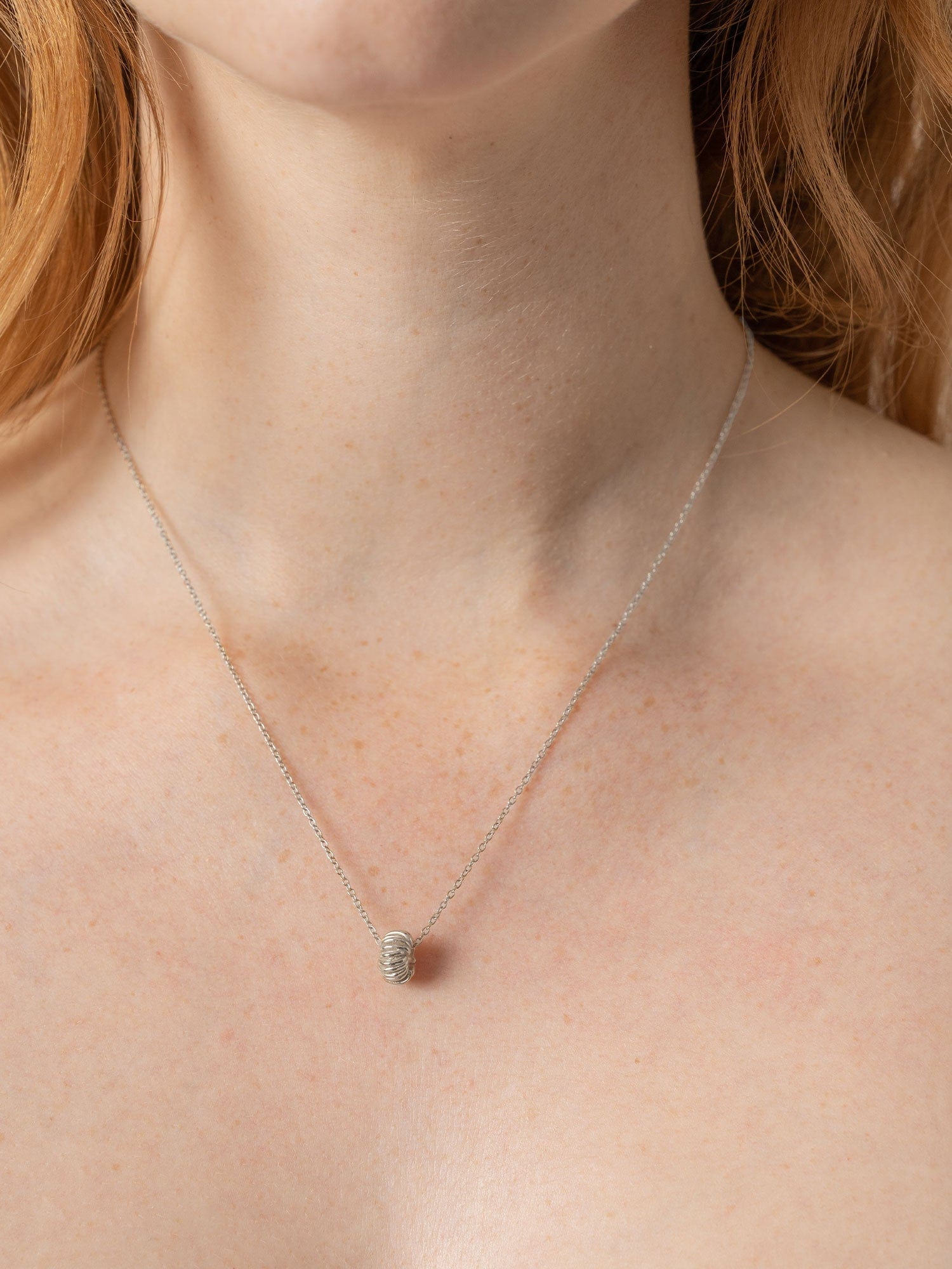 Swirl Charm Necklace Silver - Women's Jewellery | Saint + Sofia® USA